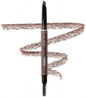      #1 - Tinchew Triangle Eyebrow Pencil #1 Dark Brown - SKINSOFT