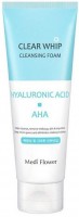        AHA  Medi Flower Clear Whip Cleansing Foam Hyaluronic Acid AHA - SKINSOFT