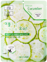      3W Clinic Fresh Cucumber Mask Sheet - SKINSOFT