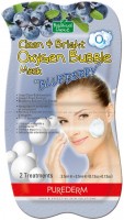         () Purederm Clean & Bright Oxygen Bubble Face Mask Blueberry - SKINSOFT