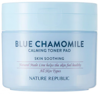 -    Nature Republic Natural Made Blue Chamomile Calming Toner Pad - SKINSOFT