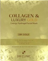       3W Clinic Collagen & Luxury Gold Energy Hydrogel Facial Mask - SKINSOFT